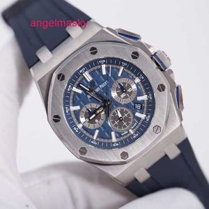 Relógio de pulso Gentlemen AP Royal Oak Offshore 26480TI Relógio masculino de titânio placa azul Máquinas automáticas Relógio mundialmente famoso Fita de relógio esportivo suíço