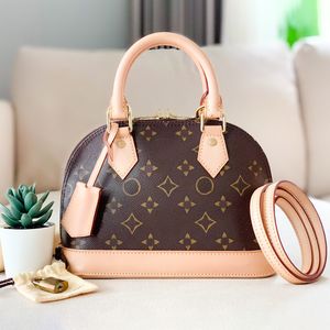 Almas BB Shell Tote Crossbody Designer Bag Högkvalitativ mode präglad läder lyxig handväska topphandtag axelväska män kvinnor epi pochette afton koppling väskor