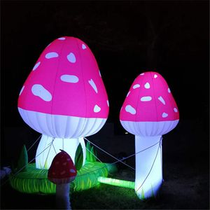 LED Light Giant Giant Inflatible Balloon grzyb z dmuchawą i światłem LED na dekoration klubu nocnego lub dekoracja ślubna