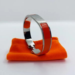 Bracciale di design da uomo e da donna Bracciale di moda classico di lusso Acciaio inossidabile Con scatola Natale San Valentino Con scatola Regali 12mm Largo formato 17/19 Con scatola originale