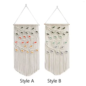 Tapestries Chic Macrame Wall Hanging Tapestry Boho Tassel For Nursery Apartment Window