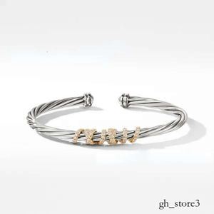 David Yurma Armband Designer smycken Bangle David Yurma X 7mm Armband för kvinnor Högkvalitativa Mens Armband Designer Station Cable Cross Collection Dy 404