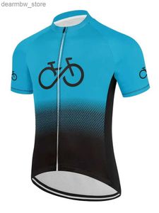 Giacche da ciclismo Maglia da bicicletta casual con stampa digitale da uomo con cerniera elastica giacca MTB leggera traspirante a maniche corte24328