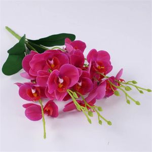 Dekoratif çiçekler güzel sahte buket yapay kelebek orkide düğün partileri ve ev dekorasyonları için uygun