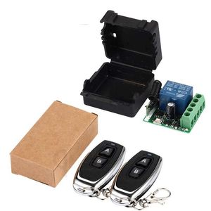 GERA 433MHz Universal Wireless Remote Control Switch DC 12V 1CH Relämottagarmodul RF -sändare 433 MHz fjärrkontroller