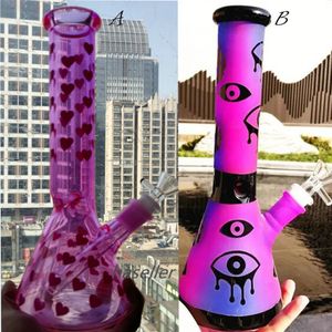 25 cm hohe Glas-Wasserbongs, Wasserpfeifen, Rauchwasserpfeifen, Heady Dab Rigs, einzigartiges Becherglas, Bong-Öl mit 14 mm Schüssel