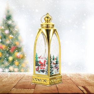 Candle Holders Small Wind Light Ornament Christmas Party Pendant Lamp Ornaments Desktop Gift Decoration Battery Night