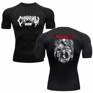 RGUARD MMAボクシングTシャツMANアニメCompri TシャツLGスリービーシャツジムジョギングトレーニングトレーニングフィットンスポーツウェア＃