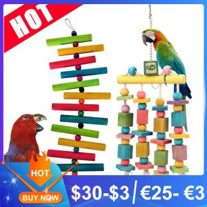 Boxen Papagei Spielzeug Aw Hängendes Acryl mit Glocken Bisse Kauen auf Käfigen Atoo Stand Rack Schaukel Vogel Spielzeug Haustier Produkt