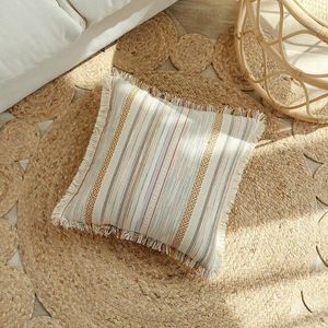 Travesseiro 2024 Bohemia Classic Stripe Capa Decorativa Caso Simples Moderno Quarto Sofá Cadeira Cama Quadrado Coussin