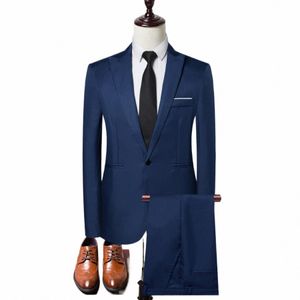 mens Pieces Suit Elegant Solid One Butt Slim Fit Single Breasted Party Suit Shirt Pants Tie Set Busin Office Men's Suits t93w#