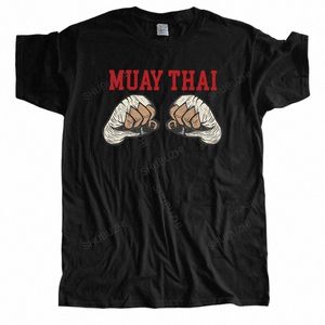 classic Mens Muay Thai Combat Workout Tshirt Short Sleeves Cott T-shirt Designer Thailand Kickboxing Boxing Tee Shirt Apparel a4t8#