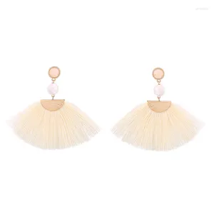 Dangle Earrings Classic Fan Shape Hanging Online Shopping India Women Ethnic Cotton Thread Tassel Brincos