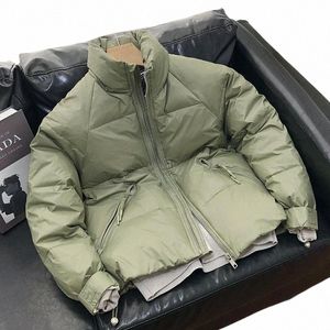 Canadá Down Jacket Men Warm Down Coat Winter Stand Collar Windbreaker Zipper Bolso Coreano Outerwear Lg Manga Solta 85fN #