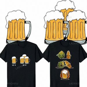 البيرة طباعة fusi القمح القمح tshirt الرجال نساء oktoberfest carto الرسوم البيانية تنفس COTT الشارع الشارع قصيرة sleev e6mo#