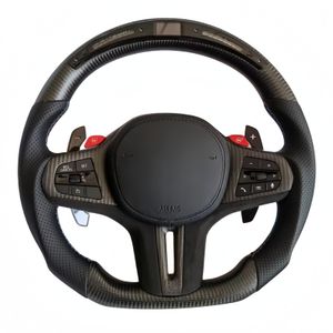 Roda de direção de fibra de carbono real volante personalizado adequado para BMW G02 G05 G06 G14 G15 G16 G17 G20 G30 G80 G82 F92 F90 M5M6