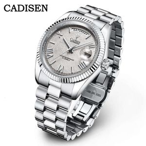 CADISON CADISEN8185 NOWOŚĆ STALI STALIMICZNEGO W pełni automatyczny mechaniczny męski zegarek kalendarzowy