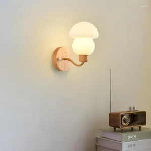 Wall Lamp Nordic LED Interior Lighting Bedroom Living Room TV Hallway Home Decoration Mushroom Light Sconces