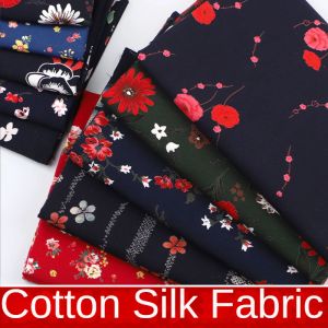 Fabric Cotton Silk Fabric Floral By The Meter for Dresses Clothing Sewing Carved Summer Floral Drape Soft Cloth Flower Rayon Highgrade