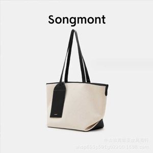 Songmont Song bolsa tote de orelha, nicho novo de alta capacidade de deslocamento de ombro único bolsa de lona axilas crossbody para mulheres 240328