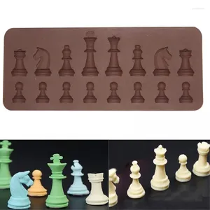 Backformen Silikon Schach Schokolade Fondant Kuchen Form DIY Kristall Epoxy Backformen Tablett Werkzeuge Küche Zubehör