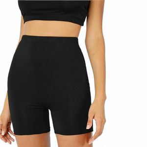 Pantaloncini a vita alta Pantaloncini Fi per le donne Pantaloncini da motociclista sexy Fitn Sport casual Donna Corto Nero Abbigliamento da ciclismo atletico