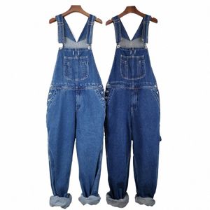 hot Chic Safari Style Men's Plus Size Overalls Large Size Huge Denim Bib Pants Fi Pocket Jumpsuits Straight Dasual Full len A2Fg#