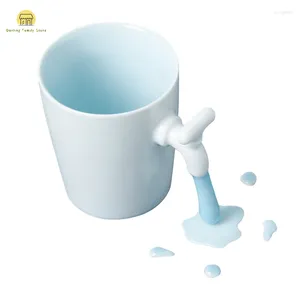 Kupalar yaratıcı su musluk seramik kahve kupa süt çayı ofis bardaklar içecek eşyaları arkadaşlar için doğum günü hediyesi Sevgililer Günü