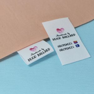accessories Sewing labels / Custom brand labels, Clothing labels, Sewing, Fabric 100% cotton, custom text (FR236)