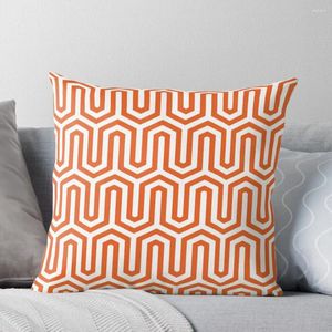 Kudde egyptisk motiv Coral Orange Throw Christmas Sofa Covers för vardagsrummet