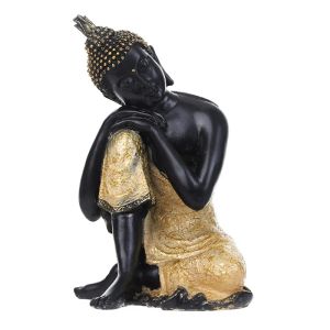 Esculturas Estátua de Buda Tailândia Escultura de Buda Hindu Fengshui Estatueta Sono Meditação Resina Em Miniatura Decoração de Casa