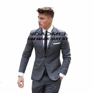 uomo Busin Suit 2 pezzi da sposa Groomsman smoking formale giacca pantaloni vestito da festa giacca slim fit outfit q7yP #