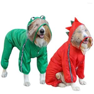 Odzież dla psa płaszcz choin z kapturem Slicker Poncho 4 nogi deszczowe z odblaskową wodoodporną wodoodporną ubrania śniegu dla psów