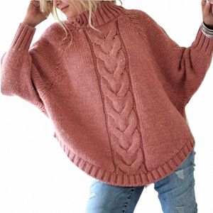 2024 Spring New Women Sweter swobodny pullover B dzianina luźna o batwing rękawa elegancja elegancja słodka żeńska odzież f8un#