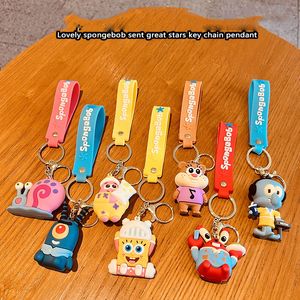 Cartoon Cute 3D Sponge Baby Pi Daxing Octopus Brother Keychain Backpack Keychain Gift Ornament Wholesale