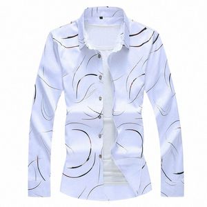 2023 outono nova camisa impressa masculina fi casual branco lg manga camisa masculina roupas de marca plus size 5xl 6xl 7xl k1uu #