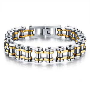 Hip-hop versatile da uomo europeo e americano alla moda in acciaio al titanio Gioielli all'ingrosso Moda Personalità Strada Versatile Bracciale a catena per moto da uomo 892 993