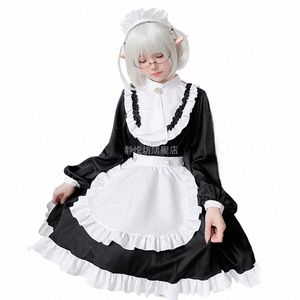 Plus Size Maid Cosplay Akihabara Cat Girl Series Palace Style Lolita Lg maniche Dr Anime Coffee House Abbigliamento Sevika F4Fj #