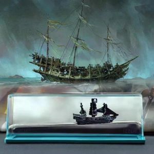 Minyatürler Siyah İnci Gemi Sıvı Sıvı Drift Şişesinde Barcos Araba Yüzen Tekne Titanik Şişe Oturma Odası Dekorasyonu