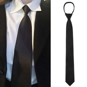 Krawaty szyi czarny unisex zamek błyskawiczny vintage jedwabny wąski krawat szyi szczupły i gładkie damskie łuk Korean proste i eleganckie w połączeniu z modnym tiel2403