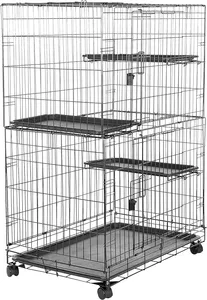 Cat Carriers House Outdoor Cage Cage Game Fence Box Płaski makaron Kennel Duża trójwarstwowa trwała