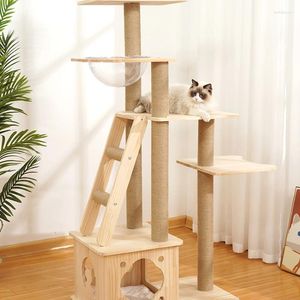 Abbigliamento per cani Spazio Internet Celebrità Sisal Torre Cat Tower Solid Legno Nest Tree Integrated Pet Villa