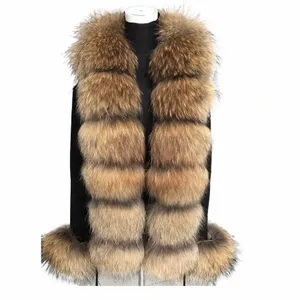 Damen-Pullover-Strickjacke für Frühling und Herbst mit echtem Fuchspelzkragen, echte Fuchspelzjacke, natürliche Fuchspelz-Damenjacke 117D#