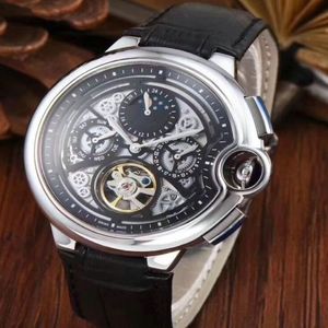 2020 New Black Automatic Tourbillon Top men Sports Men's Mechanical Stainless Steel Watch mens Self-wind Watches wristwatch290q