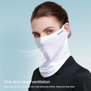 Банданы унисекс УФ-защитная маска от солнца дышащая шелковая спортивная бандана мягкая регулируемая анти-ультрафиолетовая маска для летнего активного отдыха
