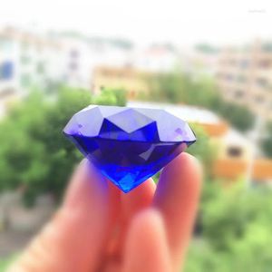 Party Decoration Wholesale Price 20pcs Valentine's Day Favor Table 20mm K9 Sparkle Crystal Glass Blue Small Diamonds Paperweight