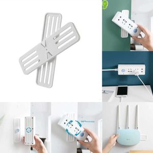 2024 1 st väggmonterad klistermärke Punch-Free Plug Fixer Home Self Adhesive Socket Fixer Cable Wire Organizer Seamless Power Strip Holder