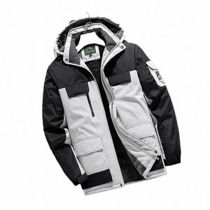 2023秋と冬の新しい濃厚な暖かいジャケットメンズカジュアルルーズゆるい防水大型サイズ高品質のコットパッドジャケット9xl 98S5＃