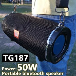 Bärbara högtalare TG187 50W Högeffekt Bluetooth-högtalare Vattentät bärbar kolonn Lämplig för PC-högtalare Subwoofers högtalare Musikcentrum Radios Q240328