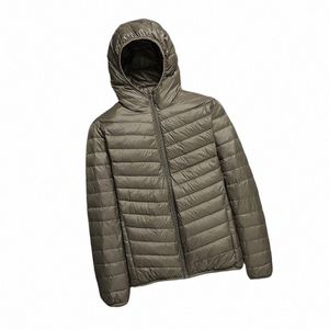 Lekkie kurtki Down Męskie kurtki Spring 2022 Ultralight Pigled Partowany płaszcz do ciepłego zimowego w dół płaszcza lekkie puffer B6om#